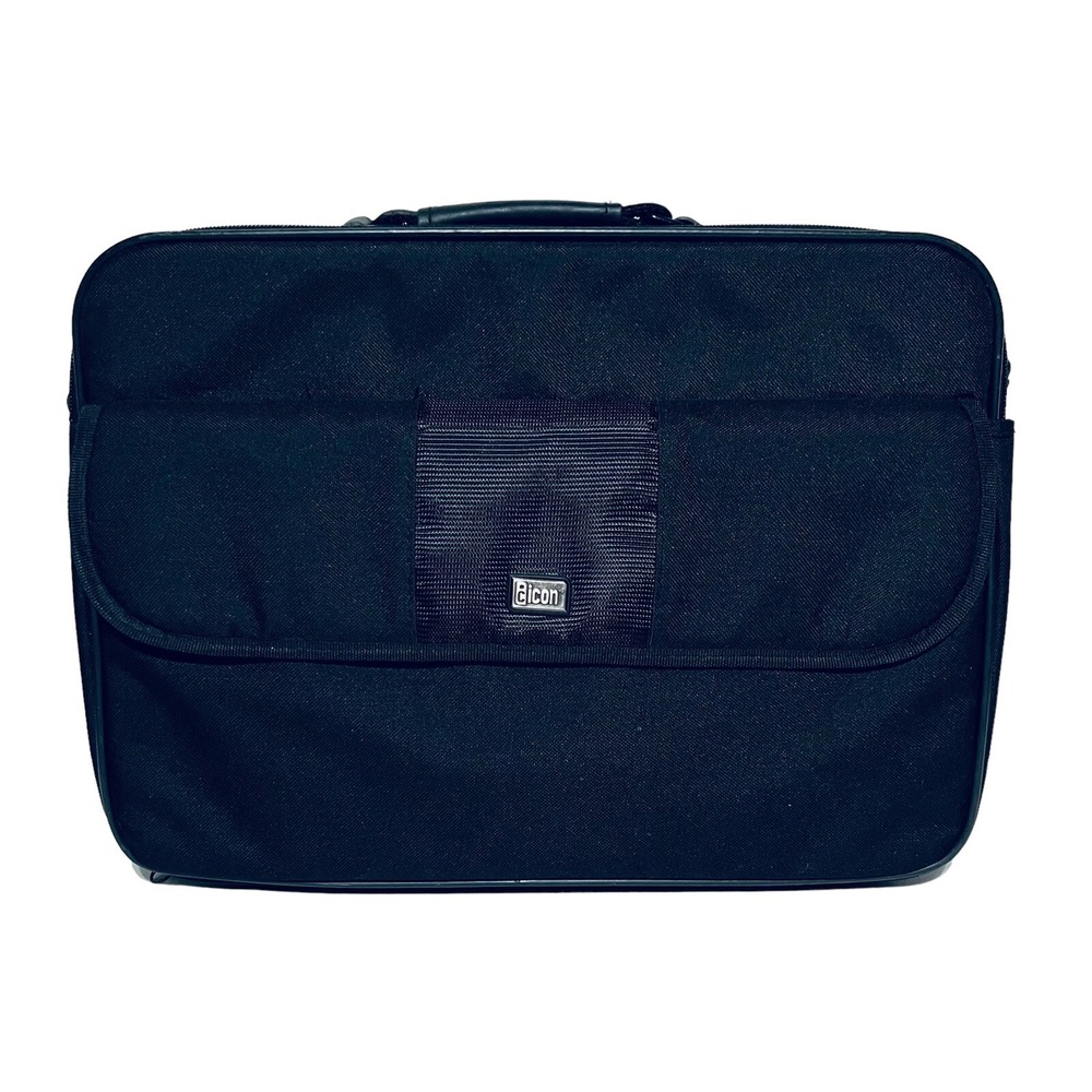 Icon Laptop/Brief Case Bag Black Canvas like Material 16" X 12" - No Strap
